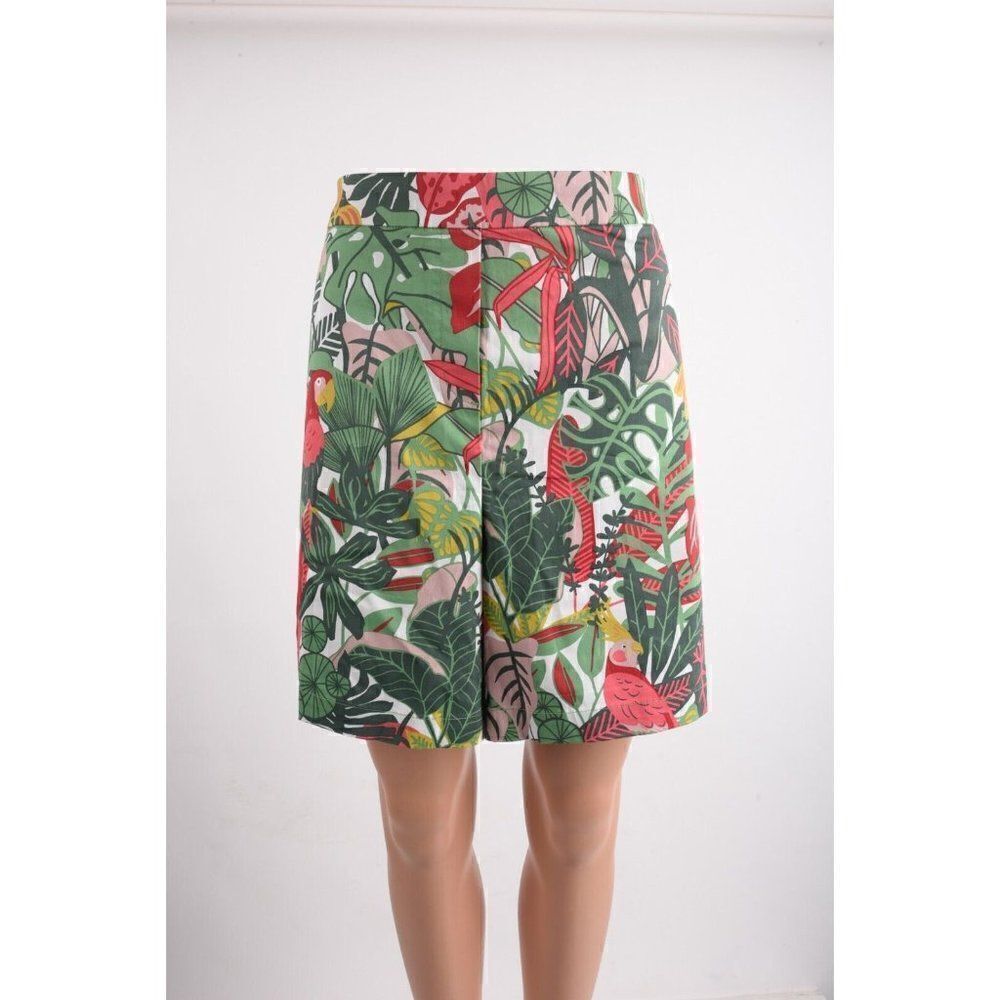 Boden Womens Danby Pull-On Shorts UK 8 US 4 MultiColor Palm Leaf Jungle NWT